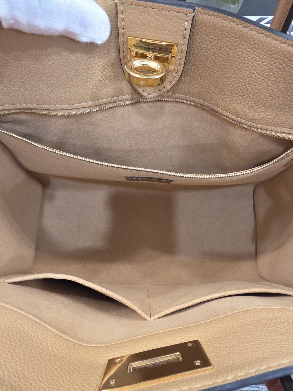 Louis Vuitton Tan and Brown Leather Satchel with Gold Hardware - Picture 8 of 15